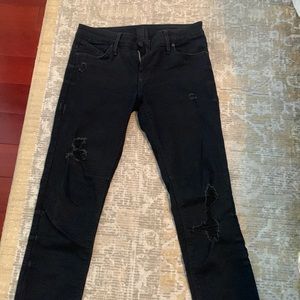 Black denim jeans